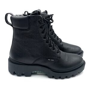 Coach Citysole Boot Black Leather Lace-Up Lug Sole Sz 9.5 D Men's‎